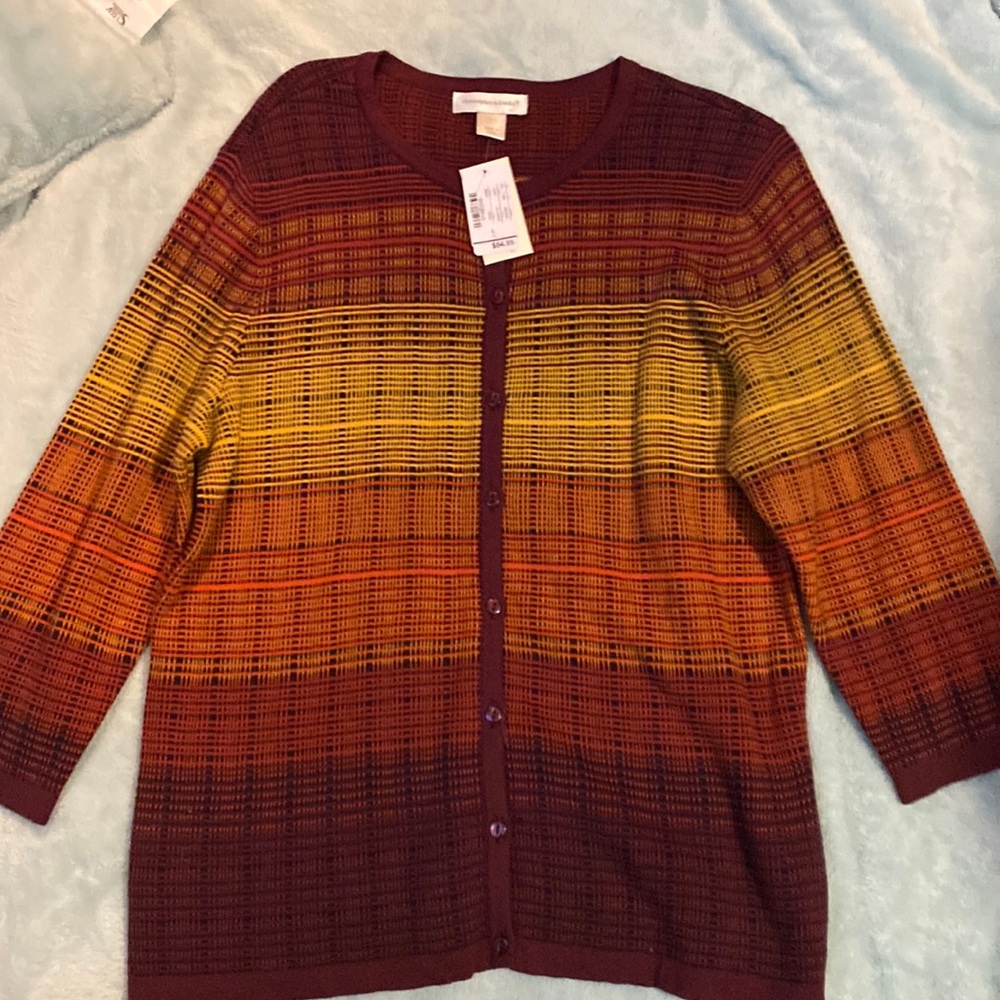 New with tags Christopher & Banks button up sweater